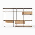 Pierce Wall Desk w/ Extra Wide Shelf Unit (122")