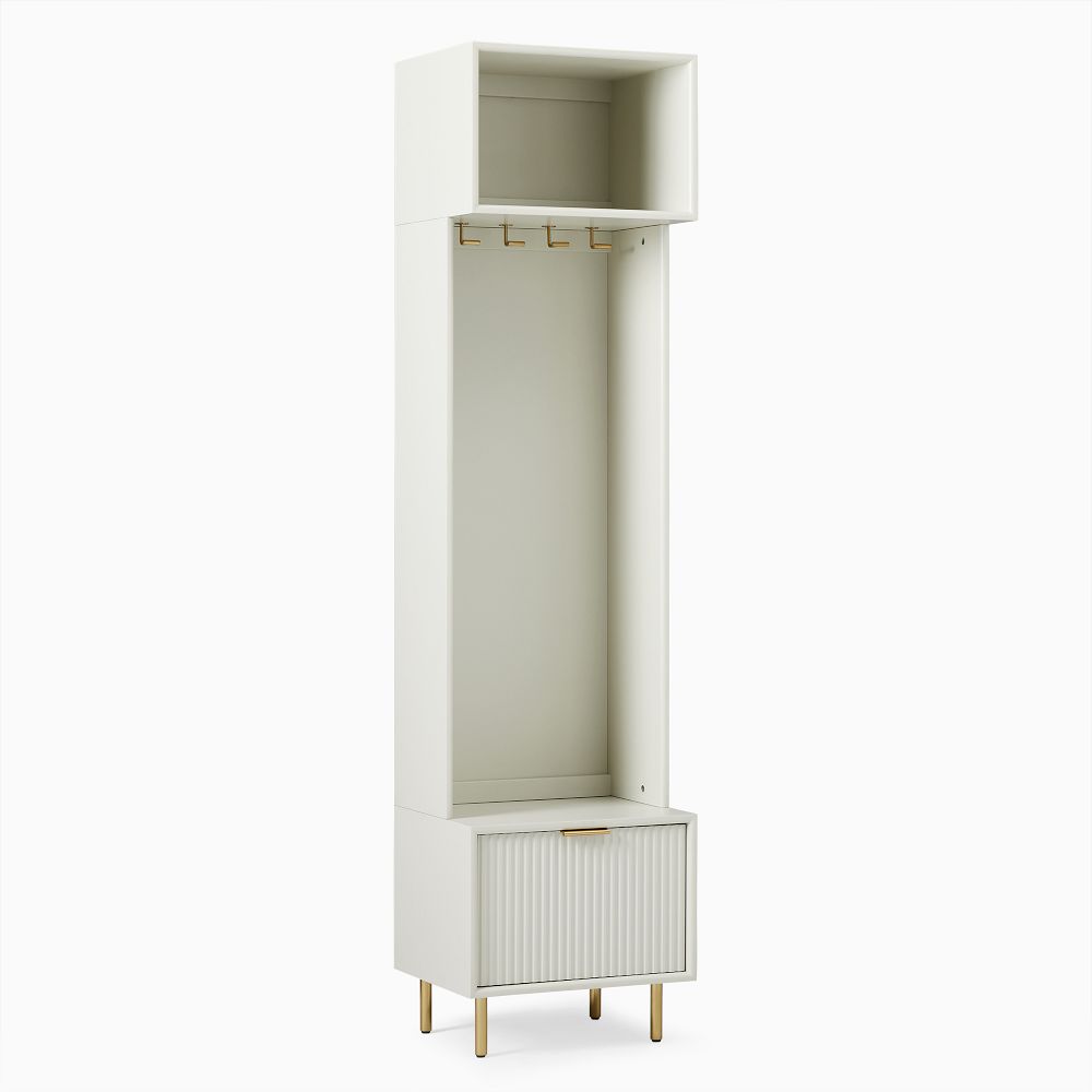 Side profile view of wardrobe unit