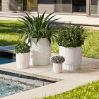 Fluted Ceramic Indoor/Outdoor Planters
