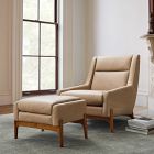Hank Leather Chair &amp; Ottoman Set