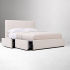 Emmett Nontufted Side Storage Bed - Wood Legs