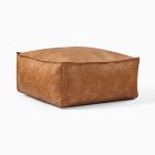 Vegan Leather Lounger Ottoman