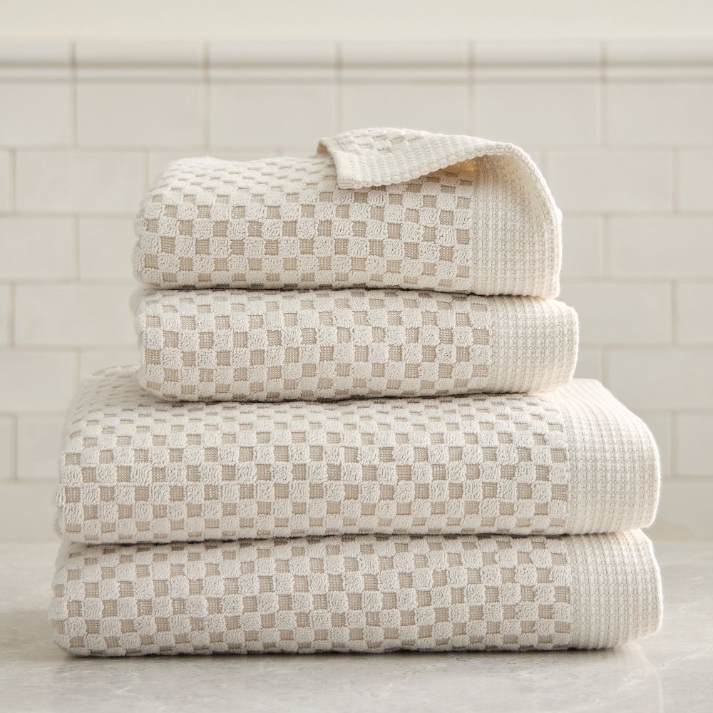 Elara Bath Towels Sets - Alabaster, Set of 4 - (2 Bath Towels, 2 Hand Towels)