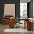 Hughes Desk with Storage Cabinet (56") &amp; Open/Closed Storage Cabinet (66") Set
