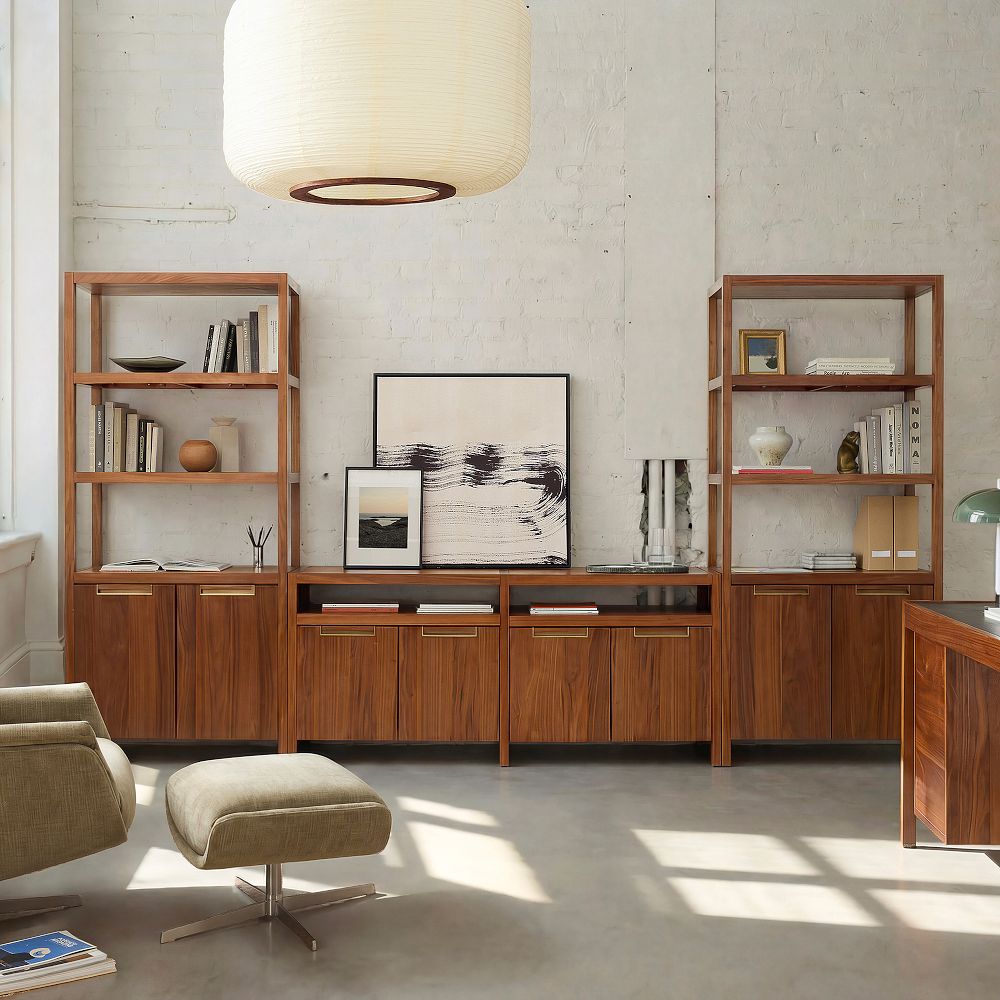 Hughes Tall Bookcases (34") & Open/Closed Storage Cabinet (66") Set by West Elm