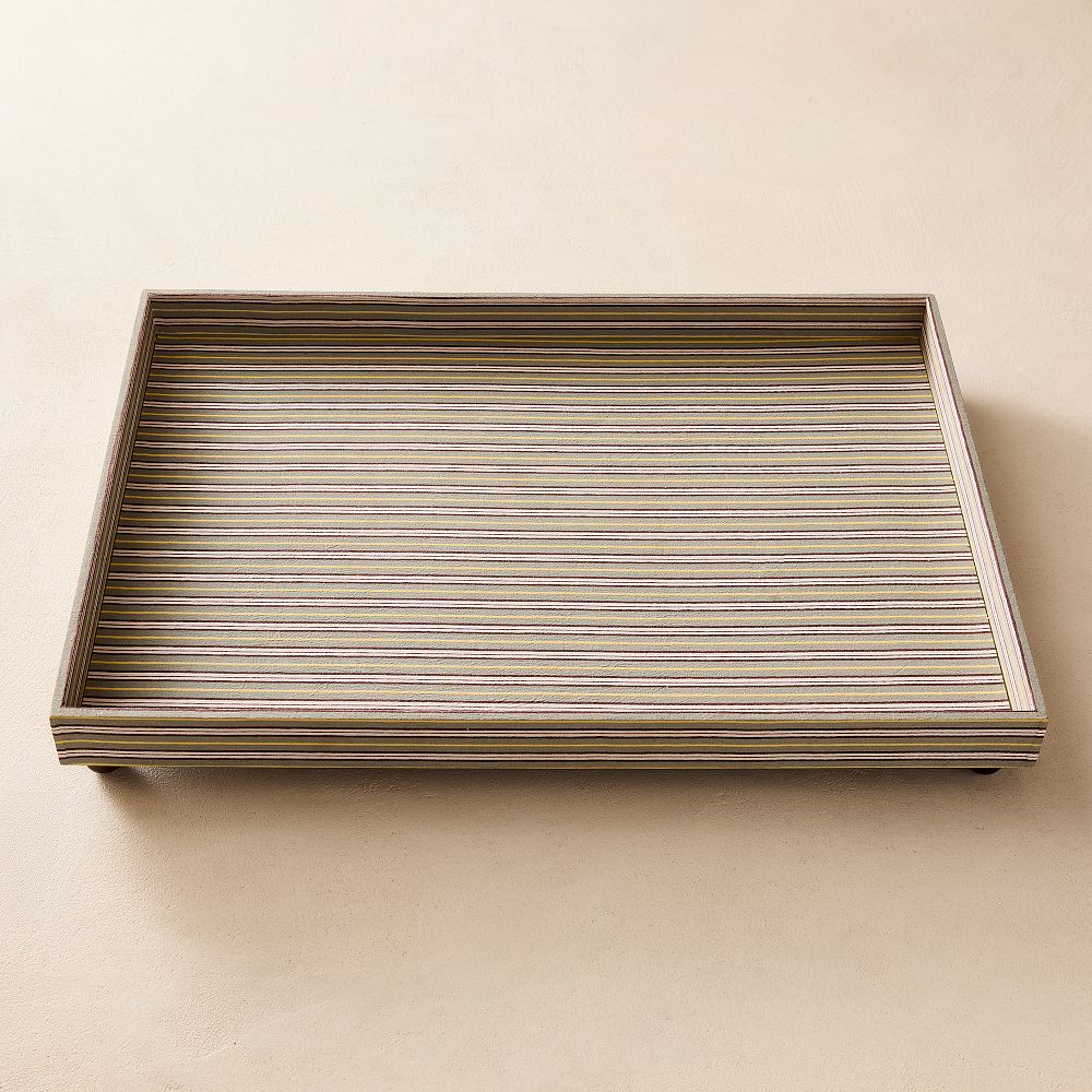 Emma Chamberlain Fabric-Wrapped Tray - Rectangle, 20"w x 14"d x 2.5"h