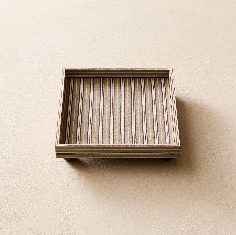 Emma Chamberlain Fabric-Wrapped Tray - Square, 8"sq