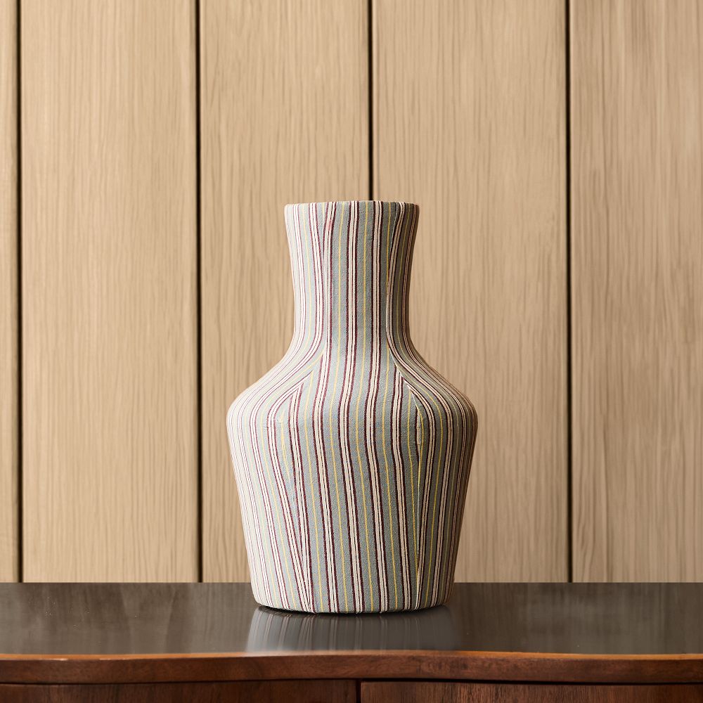 Emma Chamberlain Fabric-Wrapped Vases - 12"H