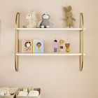 Curved Polished 2-Tier Shelf (32")