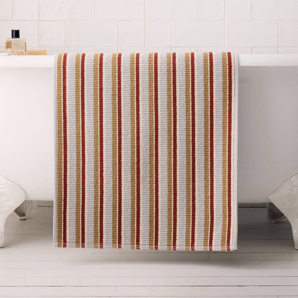 Emma Chamberlain Stripe Bath Mat - 20x34, Red