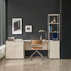 Marlowe Desk (42"), Narrow Shelf (18") &amp; Storage Cabinet (30") Set