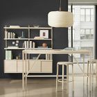 Tandem Worktable (72") &amp; Modular Double Wide Storage Shelf Set