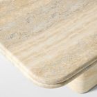 Royce Faux Travertine Pedestal Coffee Table (44")