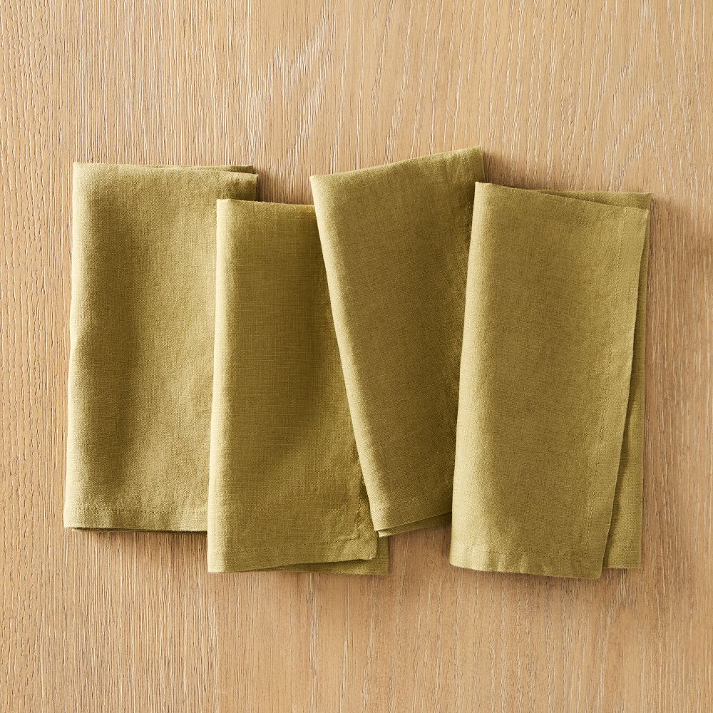 European Flax Linen Napkins (Set of 4) - Cedar, 20x20, Set of 4