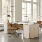 Marlowe Desk (60"), Wide Shelf (30") &amp; Storage Cabinet (30") Set
