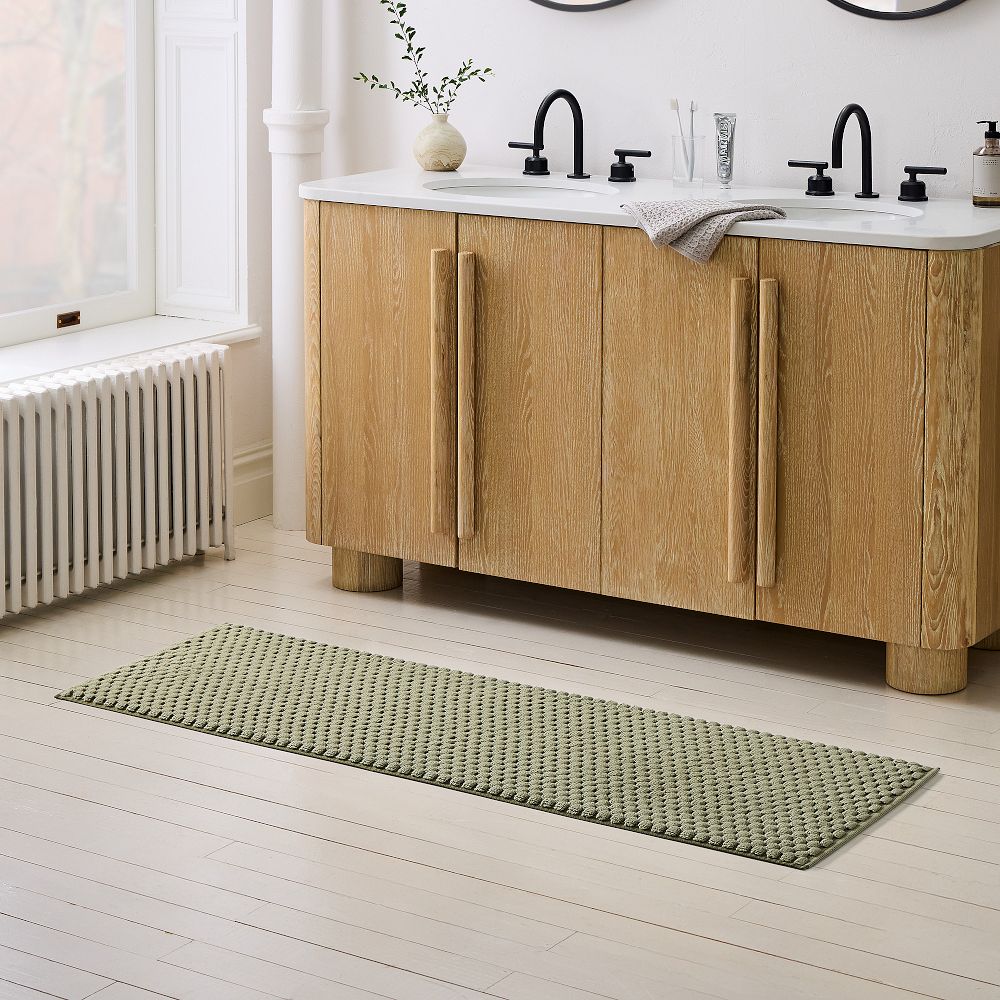 Elara Bath Runner - 20x60, Vetiver Green