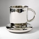 Emma Chamberlain Stainless Steel Mug &amp; Button Saucer Set