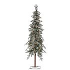 Pre-Lit Faux Natural Cut Flocked Alpine Tree