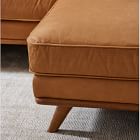 Zander Leather 2-Piece Chaise Sectional (91.5")