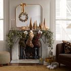 Pre-Lit Faux Pine &amp; Frosted Red Berry Garland