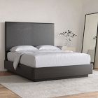 Simple Upholstered Wall Mounted Headboard - Leather