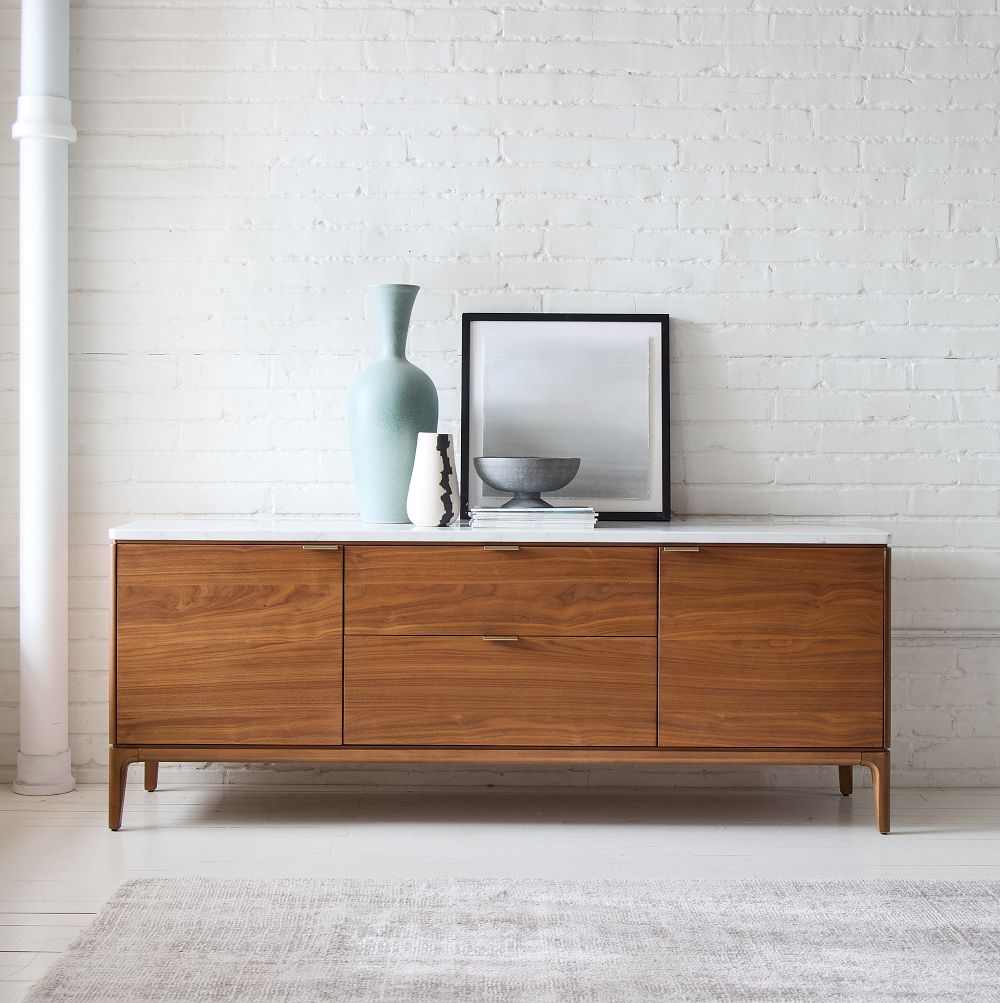 Parker Marble Media Console (68"-80") by West Elm