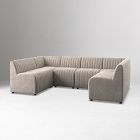 Anniina Channeled U-Shaped Dining Banquette (106"&ndash;119.5")