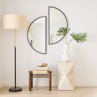 Half-Moon Metal Wall Mirror