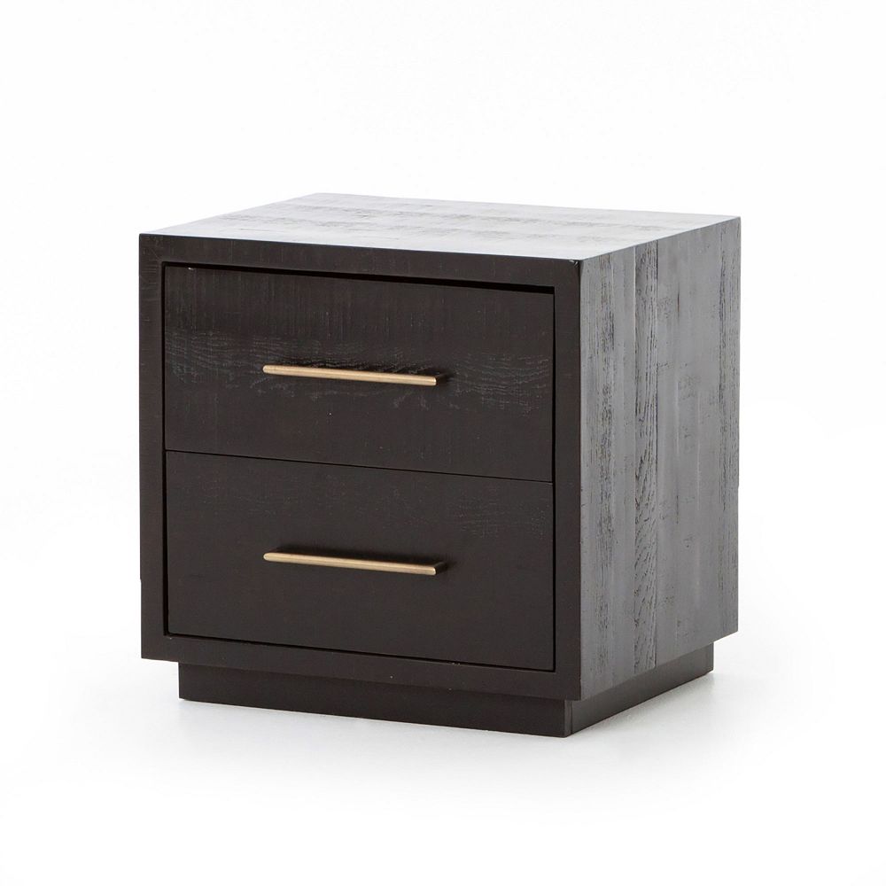 Alexa Burnished Pedestal 2-Drawer Nightstand (22") by West Elm