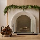 Willow Fireplace Log Holder &amp; Screen Set