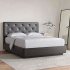 Diamond Tufted Wall Mounted Headboard - Leather