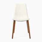 Slope Upholstered Dining Chair - Wood Legs
