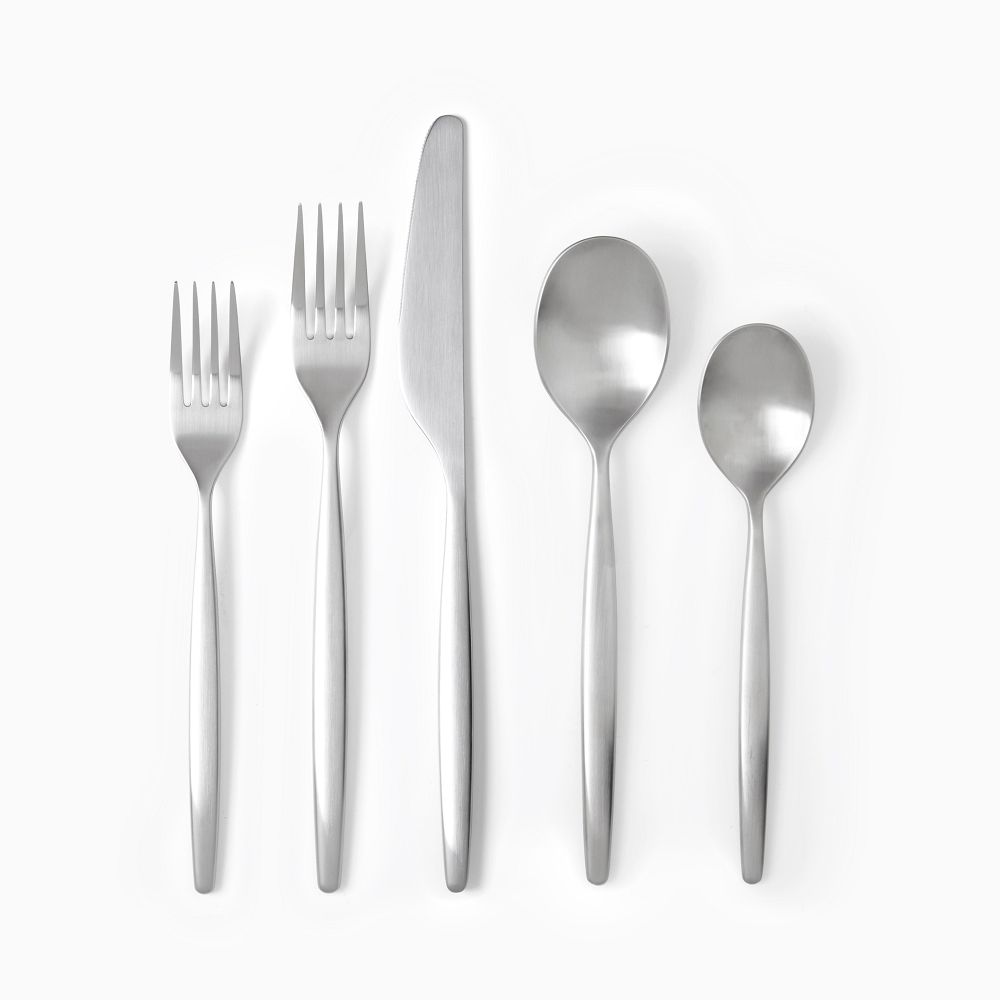 Sidney Flatware Sets - Satin - 5-Piece, Satin
