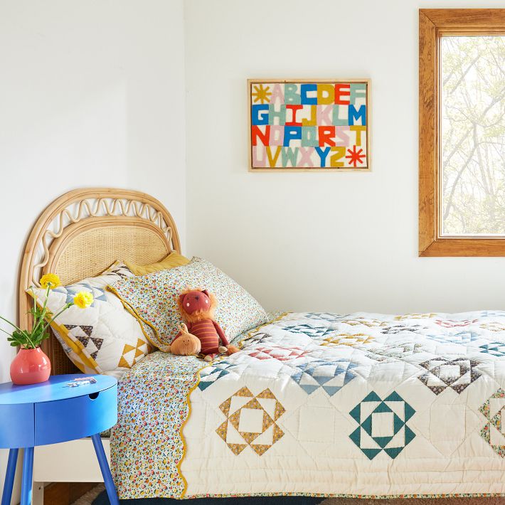 Misha & Puff Patchwork Triangle Quilt & Shams | West Elm