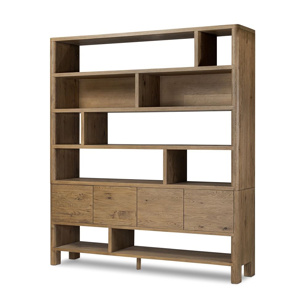 Zelina Oak Wide Bookcase (84") by West Elm