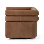 Voohres Leather Channeled Swivel Chair