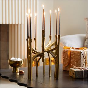 キャンドル スタンド moma flexus menorah Art Deco Menorah Candle Holder | West Elm