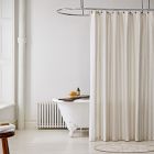 Cotton Linen Stripe Shower Curtain