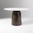 Olina Round Marble Dining Table &amp; Chairs Set