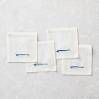 Sardine Embroidered Cocktail Napkin Sets