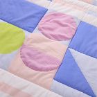 Mixed Material Geo Comforter &amp; Shams