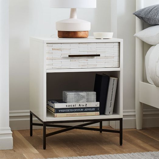 Wood Tiled Nightstand (20") by West Elm