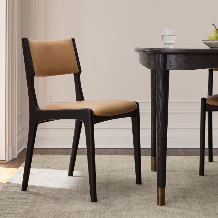 Damon Cafe Leather Dining Chair | West Elm