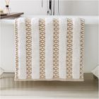 Diamond Tufted Stripe Bath Mat