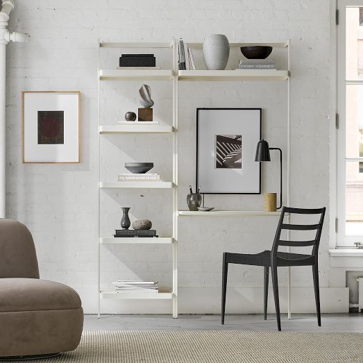 Blaine Wall Desk w/ Shelves (53"-63") by West Elm