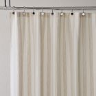 Cotton Linen Stripe Shower Curtain