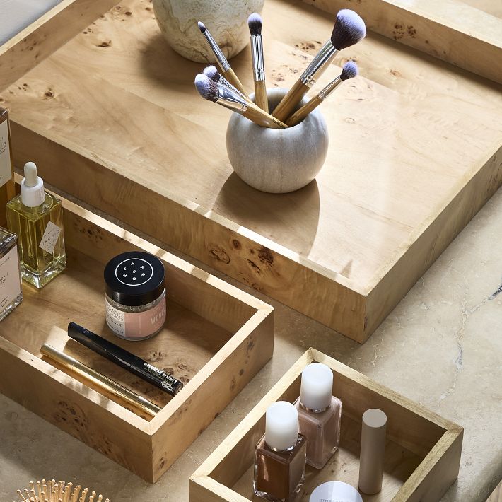 Eden Burled Wood Trays - Modern Decorative Accent | West Elm