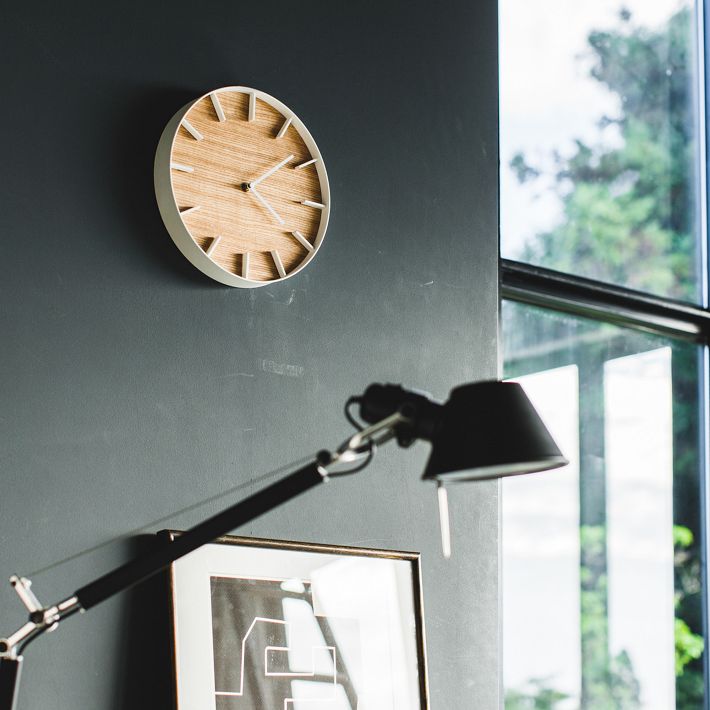 Yamazaki Rin Wall Clock Modern Wood | West Elm