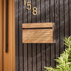 Portside Wood & Metal Mailbox - Modern Front Door Decor | West Elm