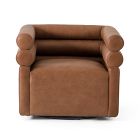 Voohres Leather Channeled Swivel Chair